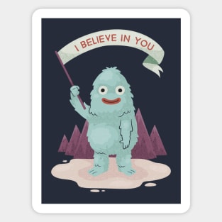 Christmas Yeti Believes In You Sticker